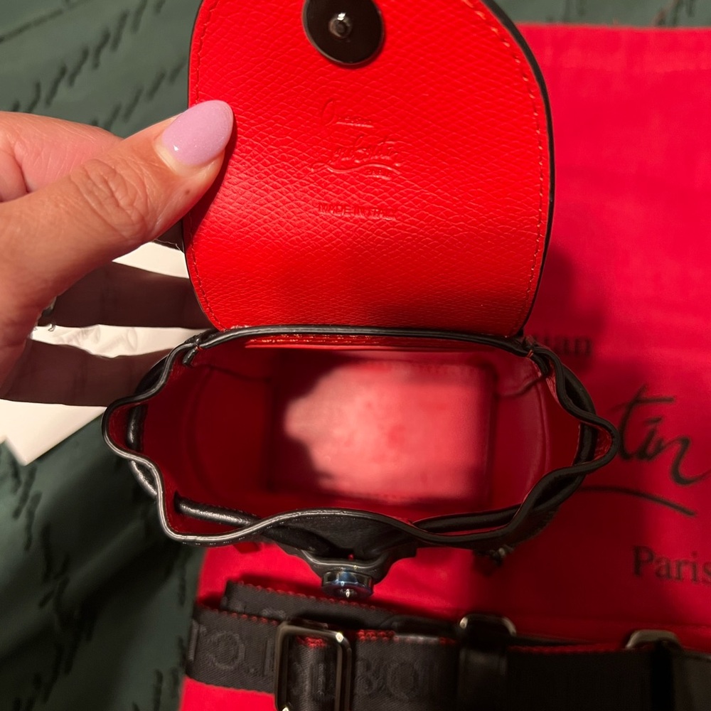 Christian Louboutin Mini Explorafunk Studded Leather Crossbody Backpack - Picture 2 of 8